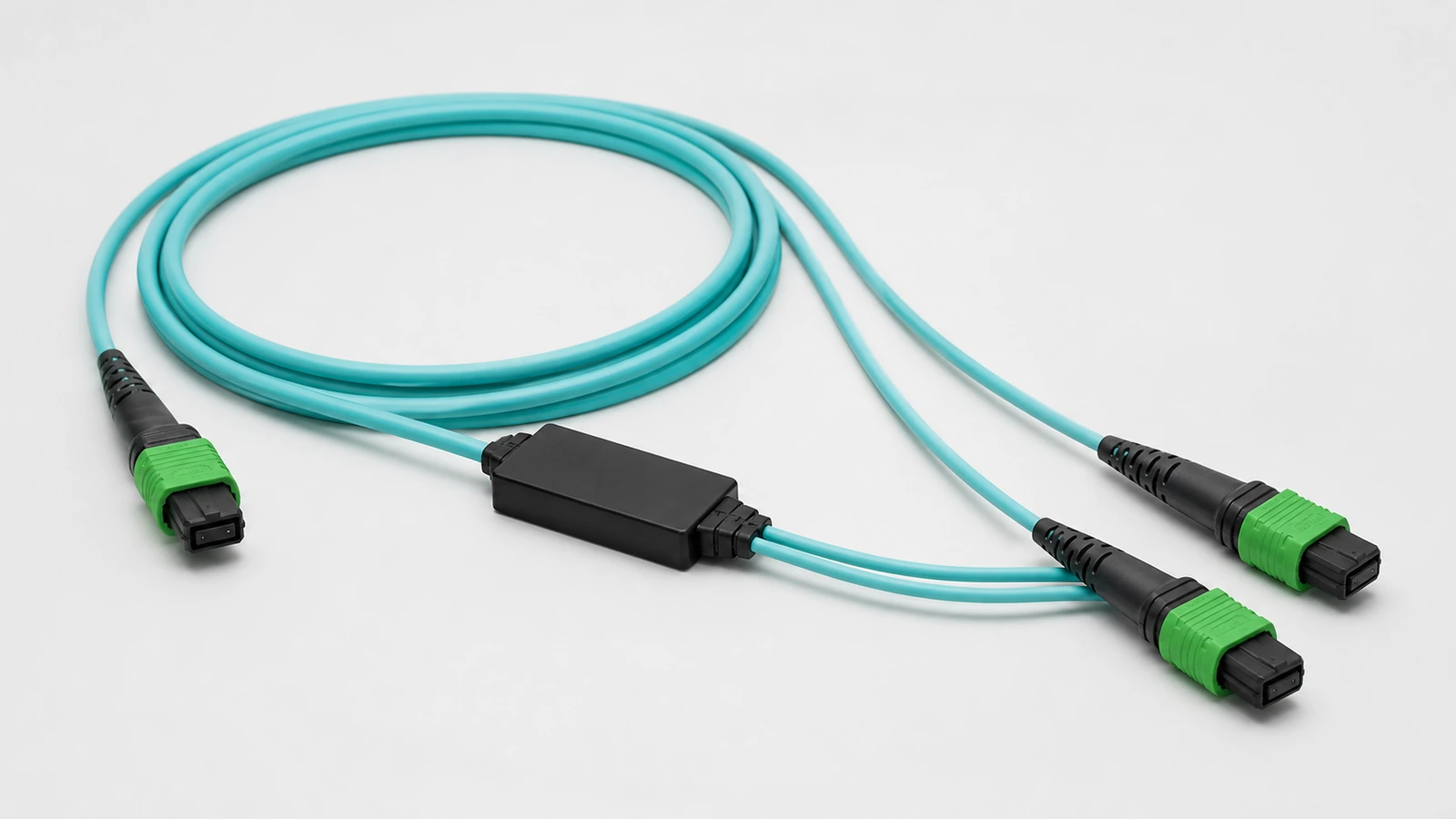 OM4 MPO-12 APC 1-to-2 Breakout Cable