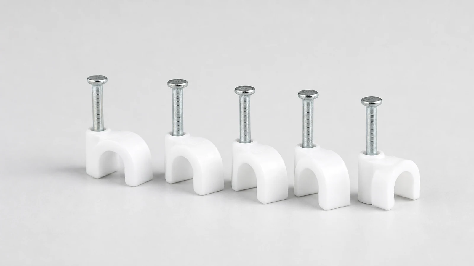 Plastic Cable Clip with Steel Nail 6mm